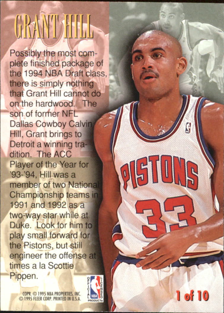 1994-95 Fleer First Year Phenoms #1 Grant Hill back image