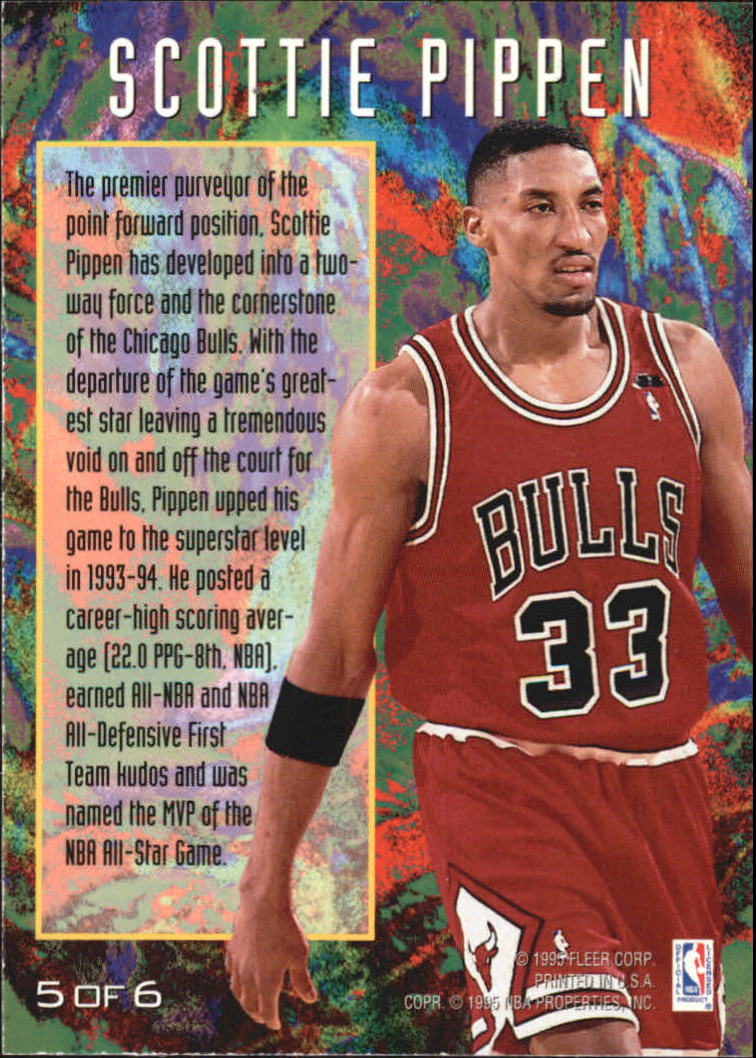 1994-95 Fleer Superstars #5 Scottie Pippen back image