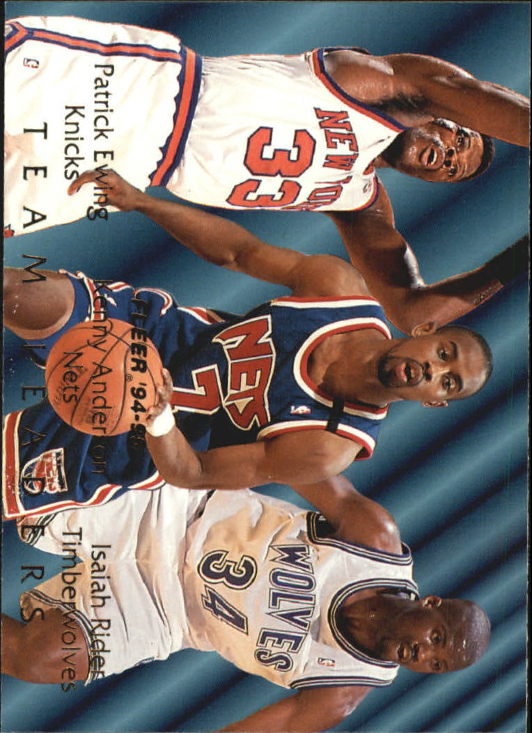 1994-95 Fleer Team Leaders #6 Isaiah Rider/Kenny Anderson/Patrick Ewing