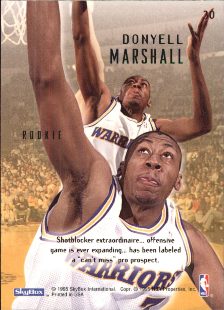 1994-95 Emotion #30 Donyell Marshall RC back image
