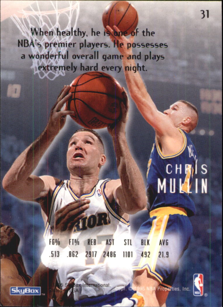 1994-95 Emotion #31 Chris Mullin back image