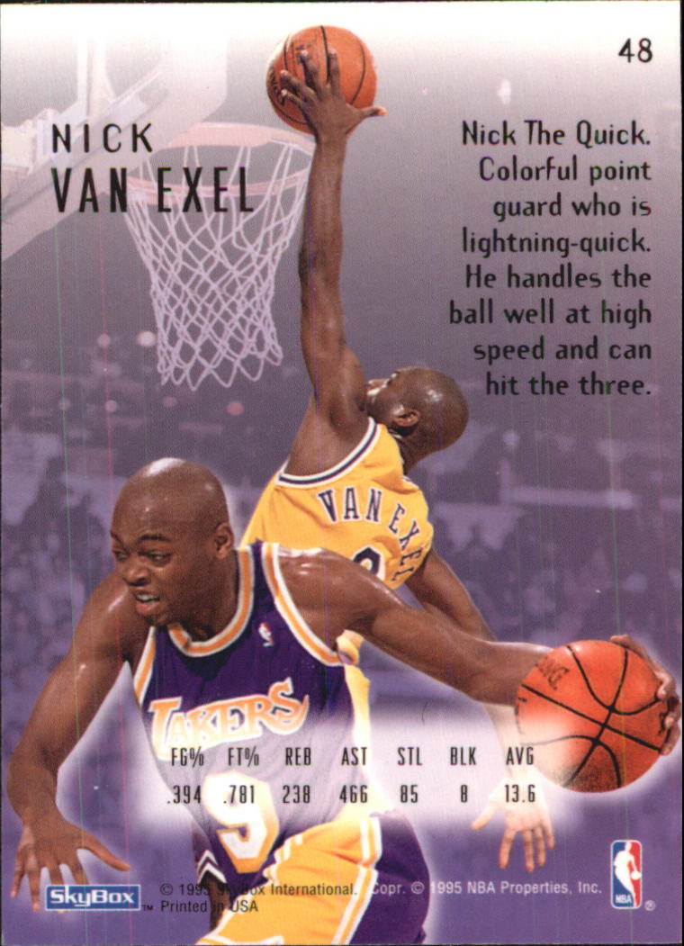 1994-95 Emotion #48 Nick Van Exel back image