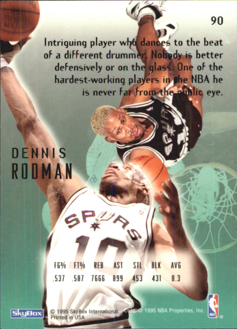 1994-95 Emotion #90 Dennis Rodman back image