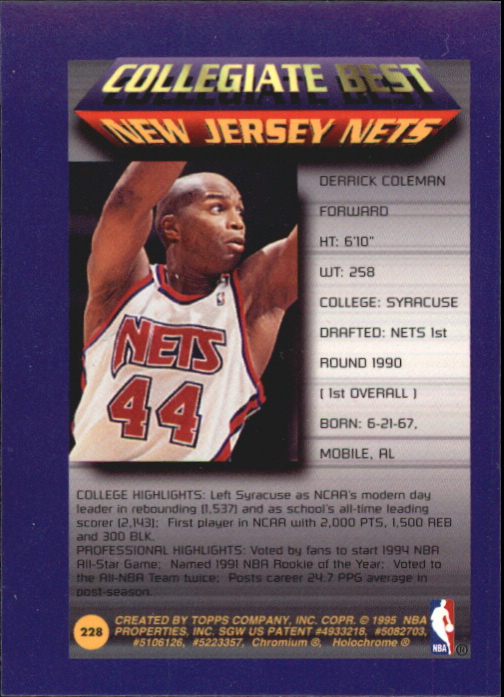 Sports Card Back