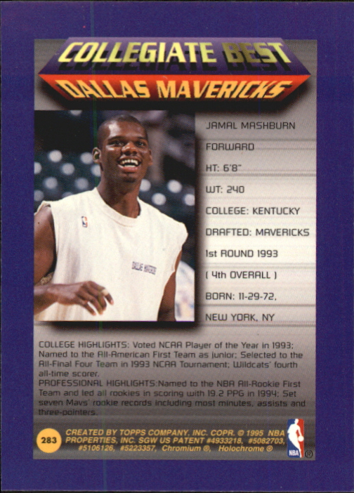 Sports Card Back