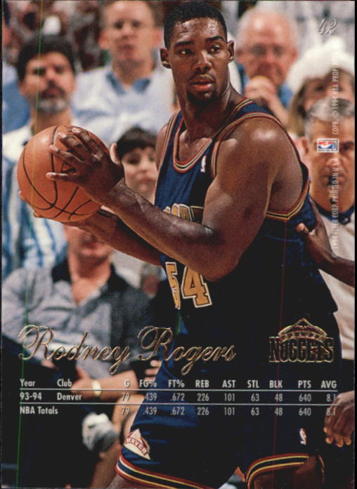 1994-95 Flair #42 Rodney Rogers back image