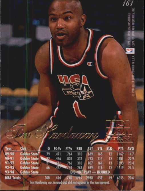 1994-95 Flair #161 Tim Hardaway USA back image