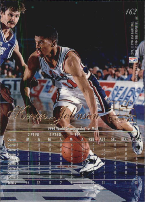 1994-95 Flair #162 Kevin Johnson USA back image