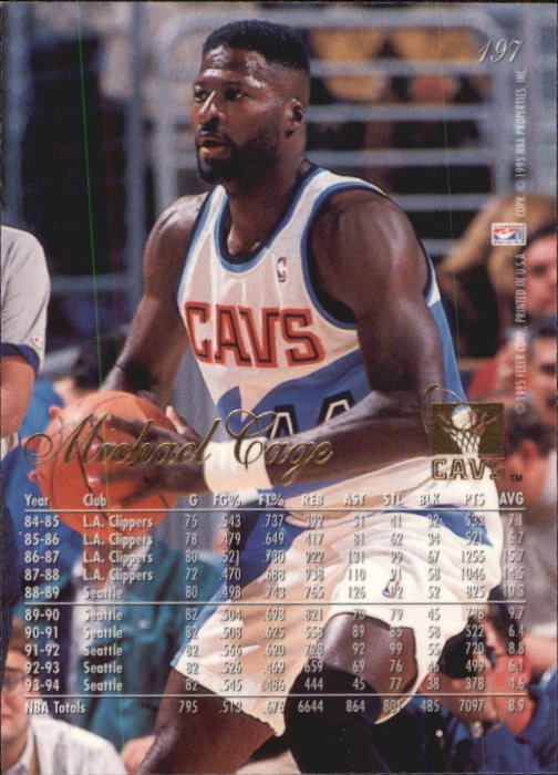 1994-95 Flair #197 Michael Cage back image