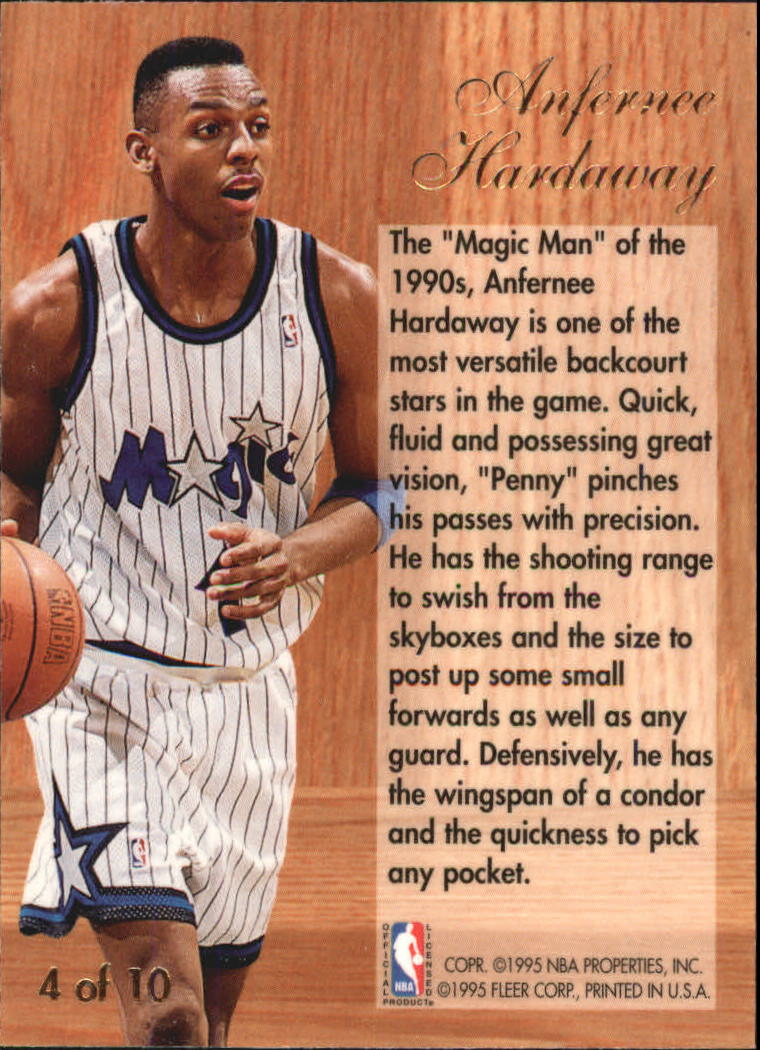 1994-95 Flair Playmakers #4 Anfernee Hardaway back image