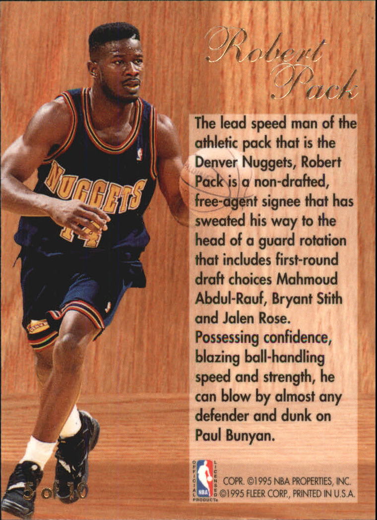 1994-95 Flair Playmakers #5 Robert Pack back image
