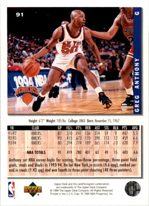 Sports Card Back