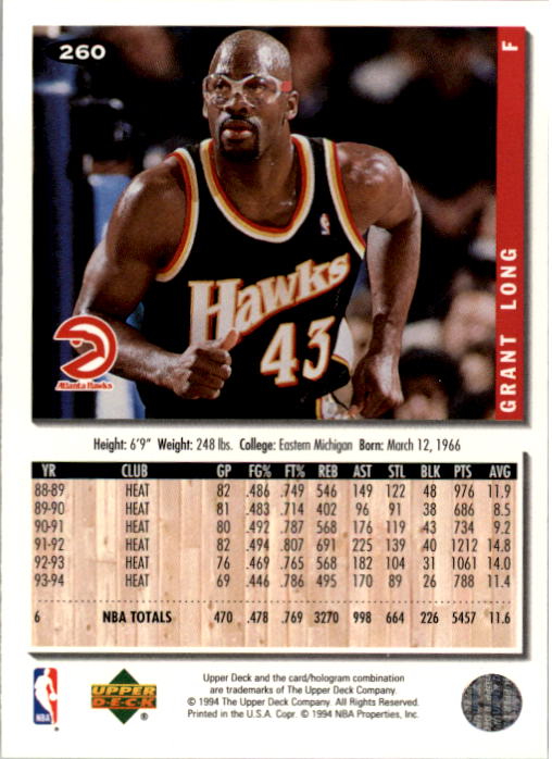 Sports Card Back