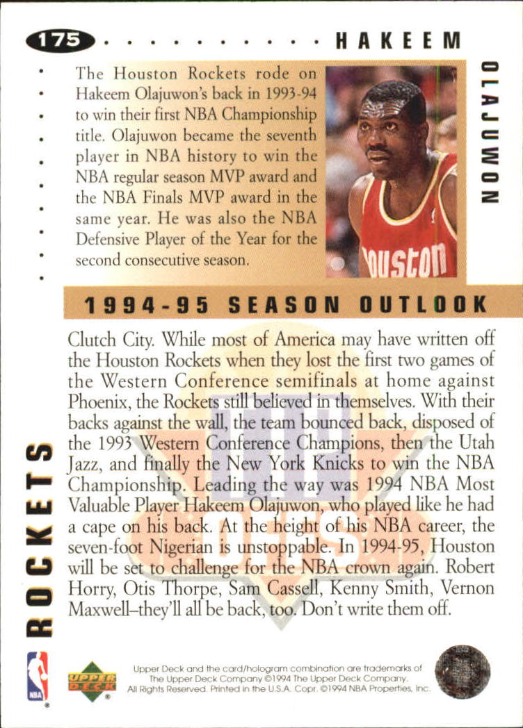Sports Card Back