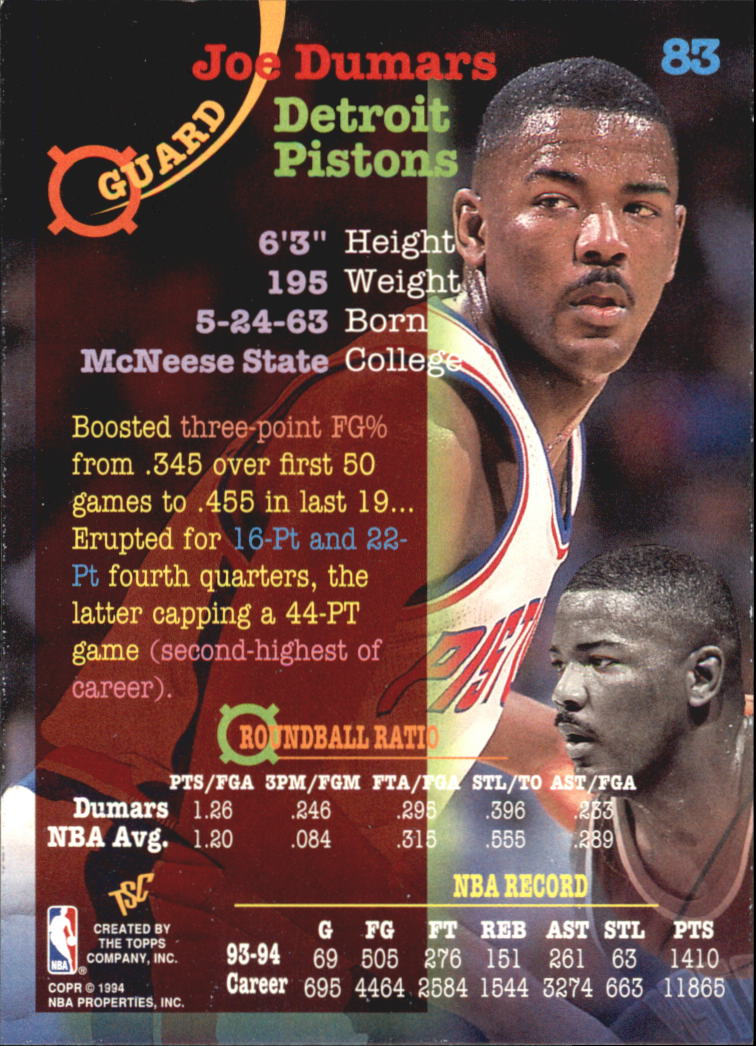1994-95 Stadium Club Super Teams NBA Finals (1-181) Singles - You Choose - Picture 163 of 352