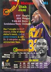 1994-95 Stadium Club Super Teams NBA Finals #161 Karl Malone back image