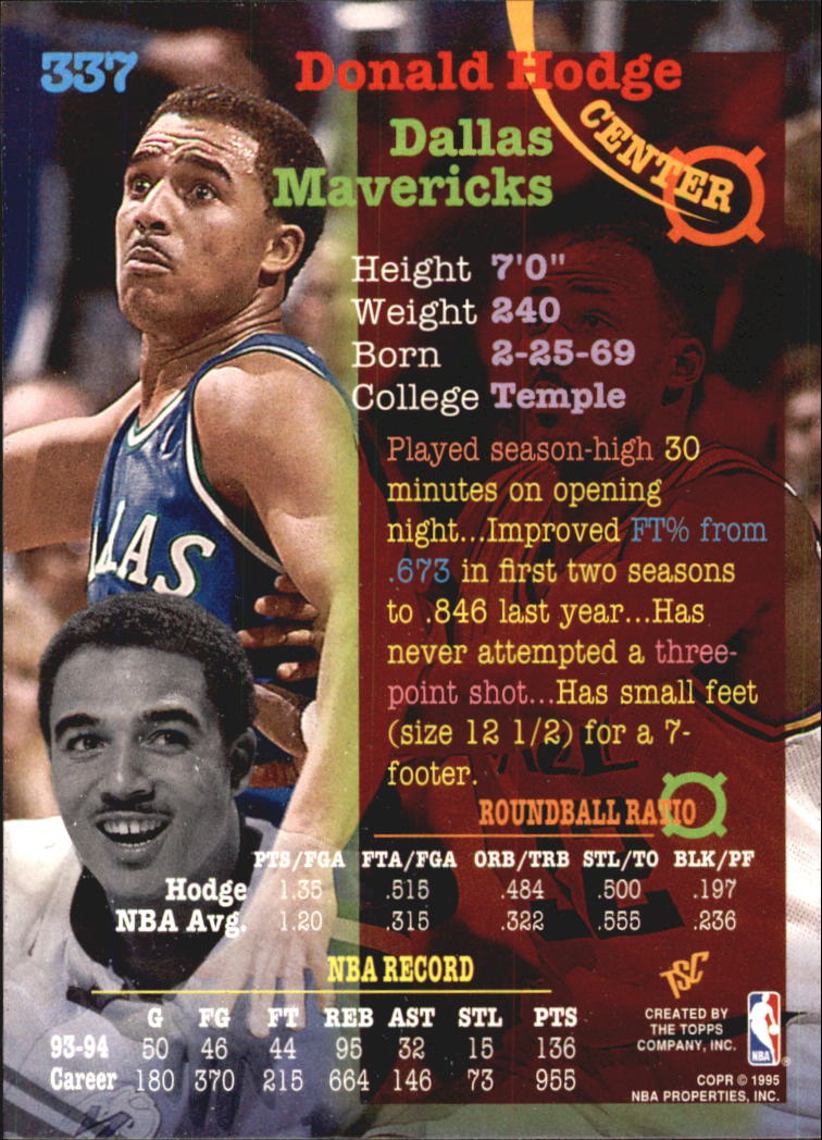 1994-95 Stadium Club Super Teams NBA Finals (#182-362) Singles - You Choose - Picture 309 of 357