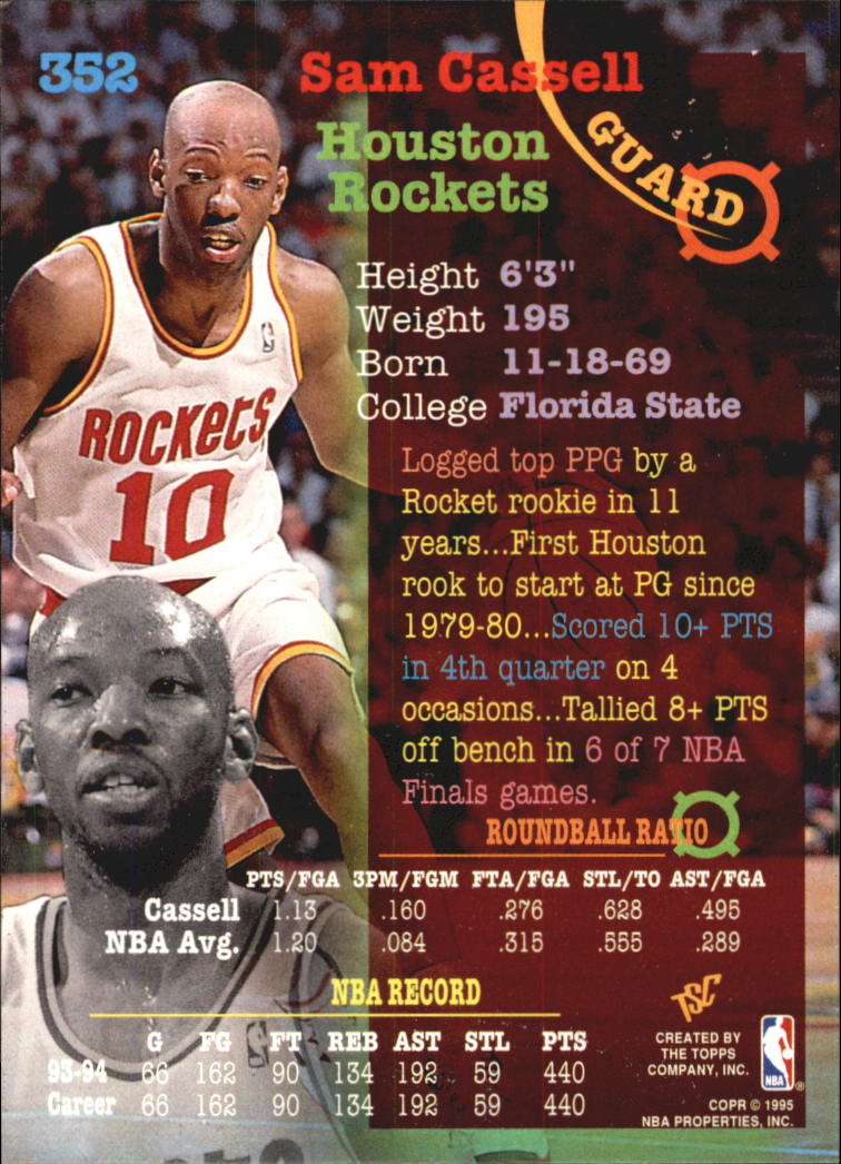 1994-95 Stadium Club Super Teams NBA Finals (#182-362) Singles - You Choose - Picture 338 of 357