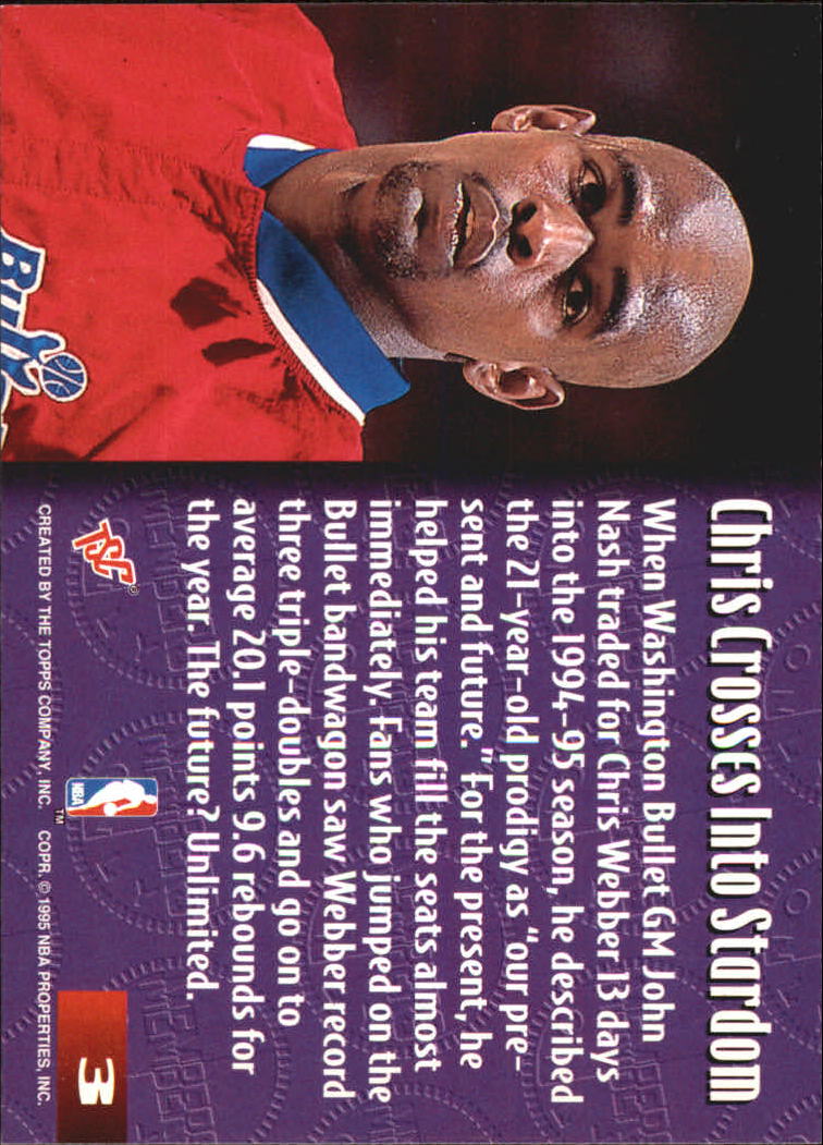 1994-95 Stadium Club Members Only 50 #3 Chris Webber back image