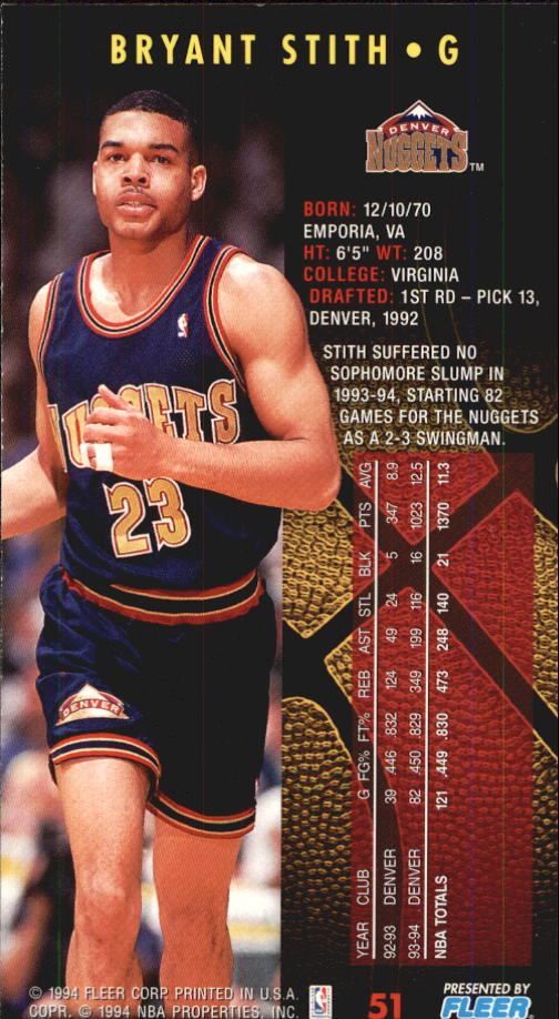 1994-95 Fleer Jam Session Basketball Card #1-200 - Choose Your Card - Picture 98 of 373