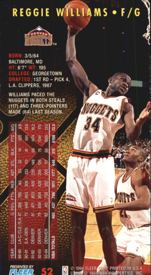 1994-95 Fleer Jam Session Basketball Card #1-200 - Choose Your Card - Picture 100 of 373