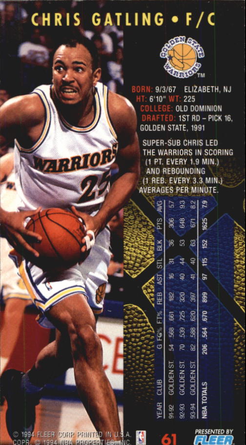 1994-95 Fleer Jam Session Basketball Card #1-200 - Choose Your Card - Picture 117 of 373