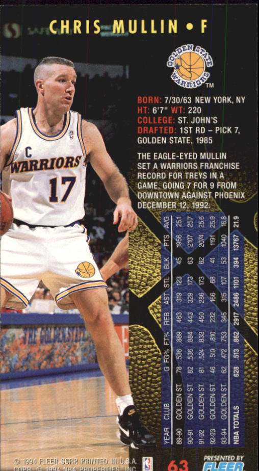 1994-95 Fleer Jam Session Basketball Card #1-200 - Choose Your Card - Picture 121 of 373