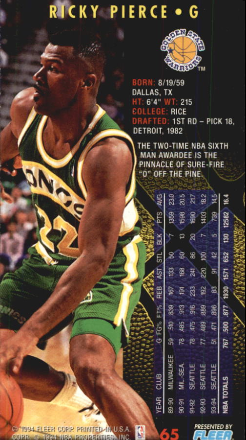 1994-95 Fleer Jam Session Basketball Card #1-200 - Choose Your Card - Picture 125 of 373