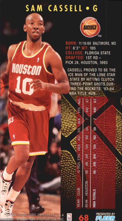 1994-95 Fleer Jam Session Basketball Card #1-200 - Choose Your Card - Picture 131 of 373