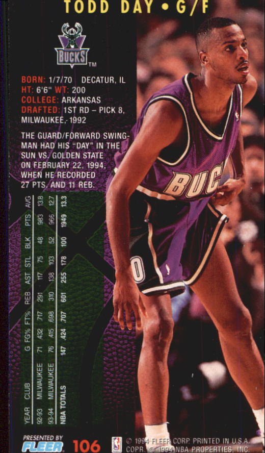 1994-95 Fleer Jam Session Basketball Card #1-200 - Choose Your Card - Picture 202 of 373