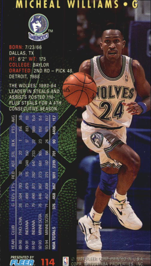1994-95 Fleer Jam Session Basketball Card #1-200 - Choose Your Card - Picture 215 of 373