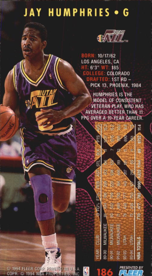 1994-95 Fleer Jam Session Basketball Card #1-200 - Choose Your Card - Picture 347 of 373