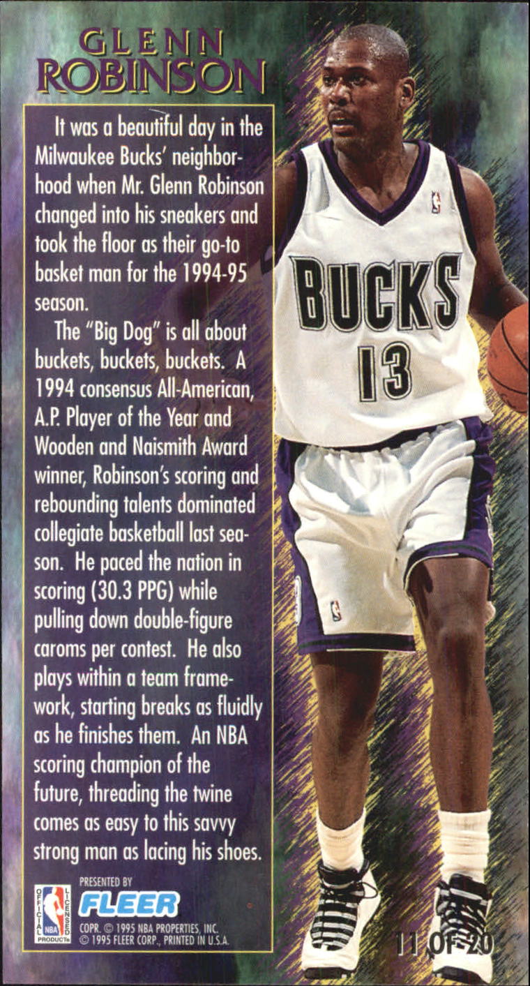 1994-95 Jam Session Rookie Standouts #11 Glenn Robinson back image
