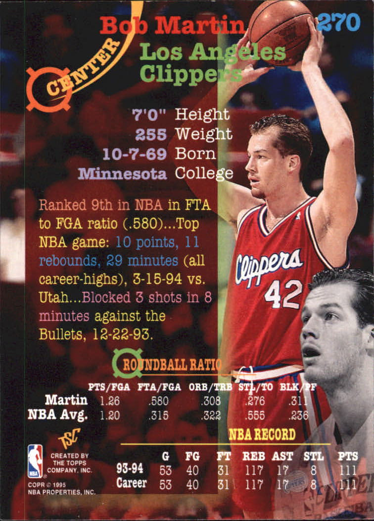 1994-95 Stadium Club Basketball Members Only Singles (#182-362) - You Choose - Bild 153 von 313