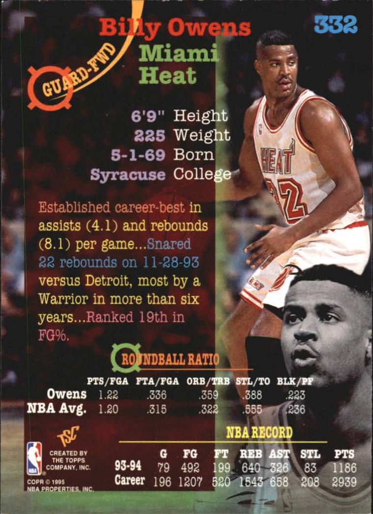 1994-95 Stadium Club Basketball Members Only Singles (#182-362) - You Choose - Bild 261 von 313