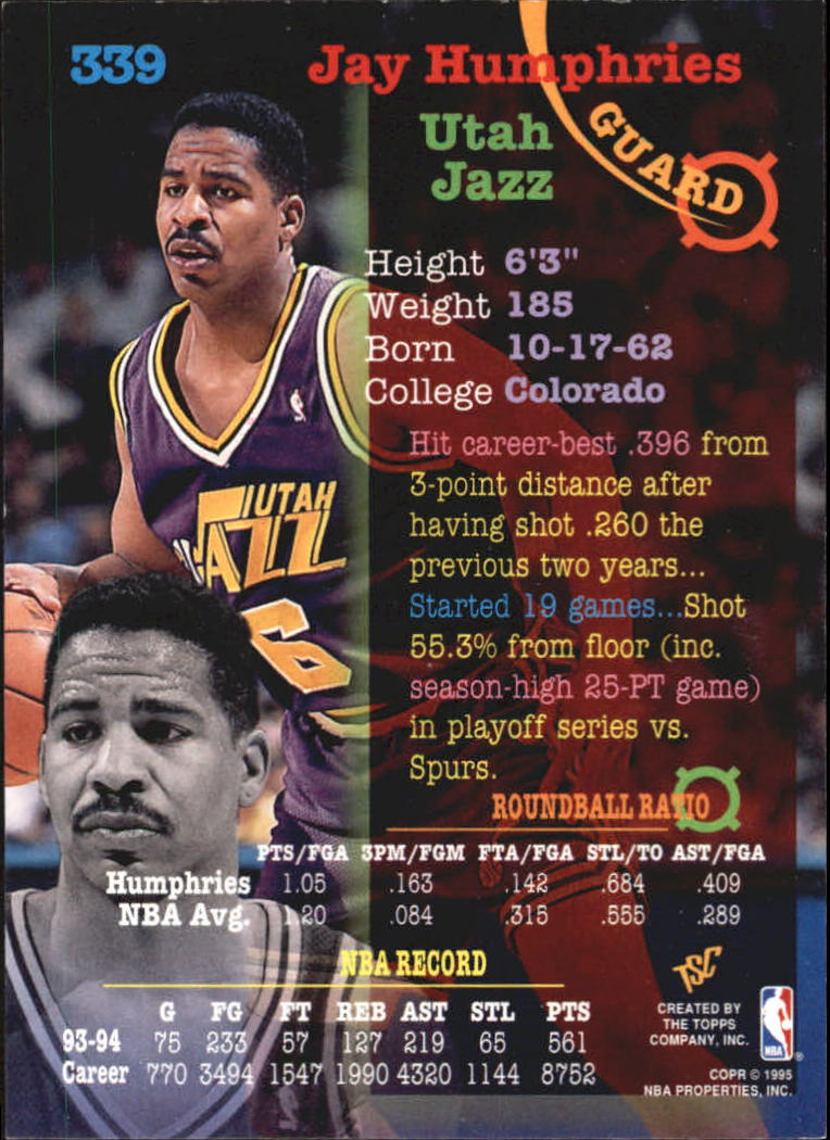 1994-95 Stadium Club Basketball Members Only Singles (#182-362) - You Choose - Bild 273 von 313