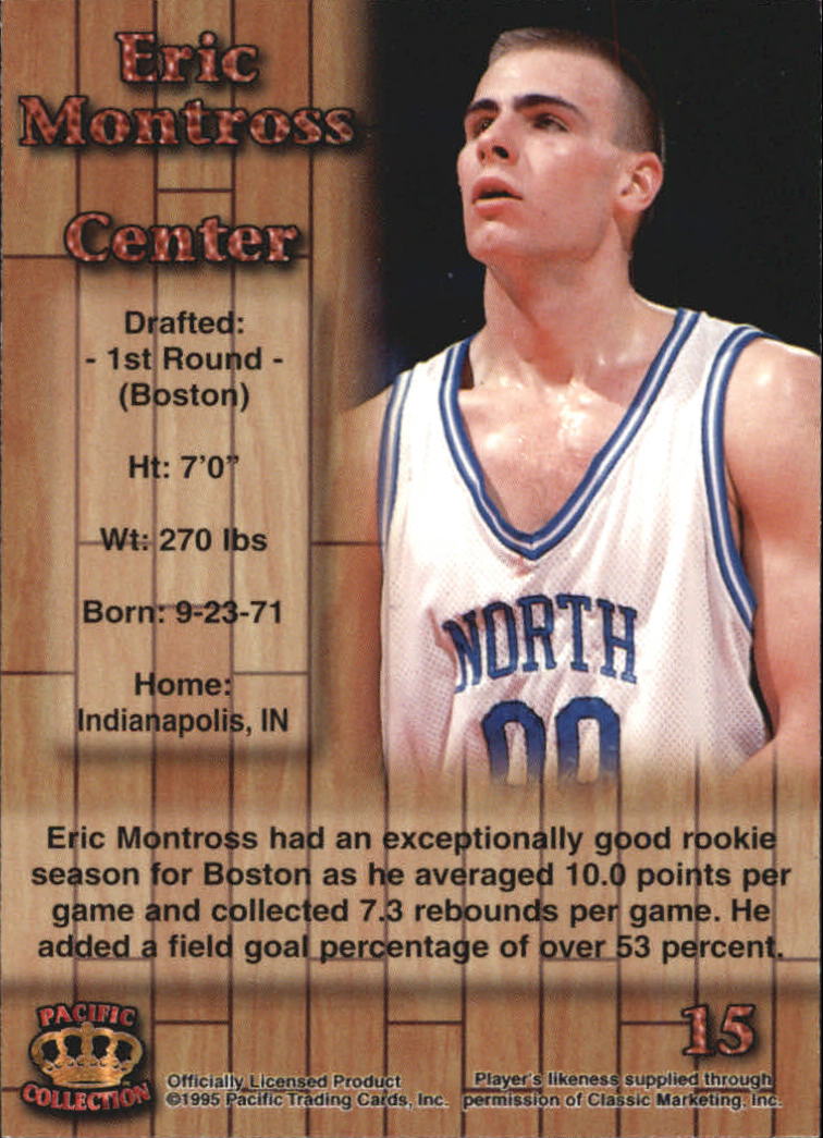 1995 Pacific Prisms #15 Eric Montross back image