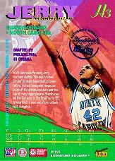 1995 Signature Rookies Prime Hoopla Signatures #H3 Jerry Stackhouse back image