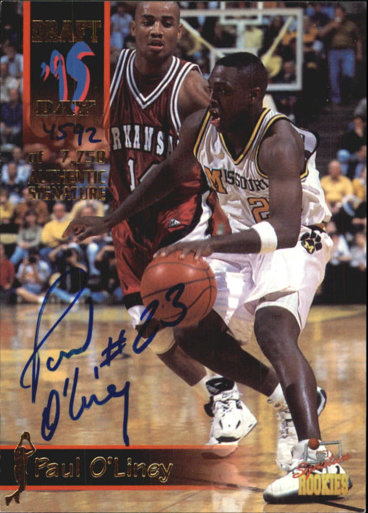 1995 Signature Rookies Draft Day Signatures #27 Paul O'Liney
