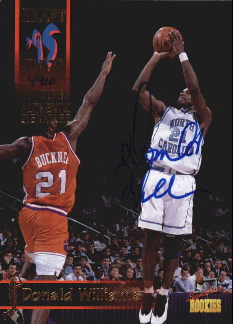 1995 Signature Rookies Draft Day Signatures #35 Donald Williams