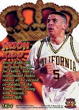 1995 Pacific Prisms Gold Crown Die Cuts #DC4 Jason Kidd back image