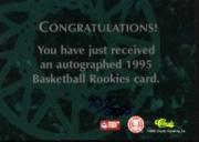 1995 Classic Autographs #60 Donald Williams/2095 back image