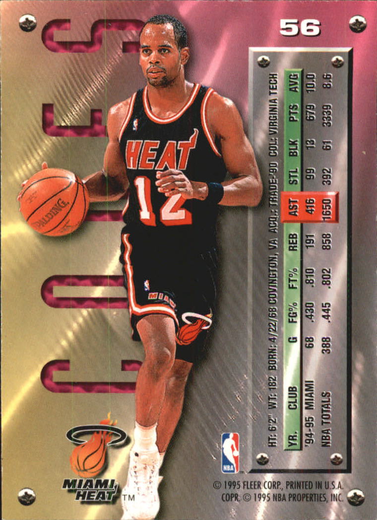 1995-96 Metal Silver Spotlight #56 Bimbo Coles back image