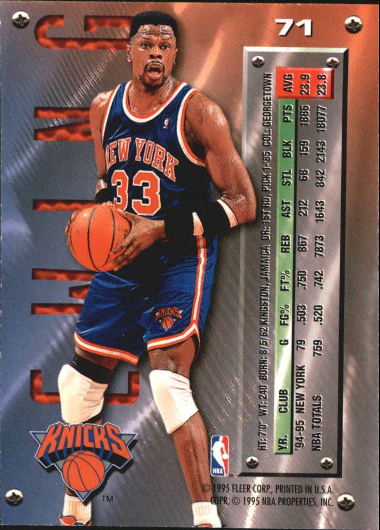 1995-96 Metal Silver Spotlight #71 Patrick Ewing - NM-MT+