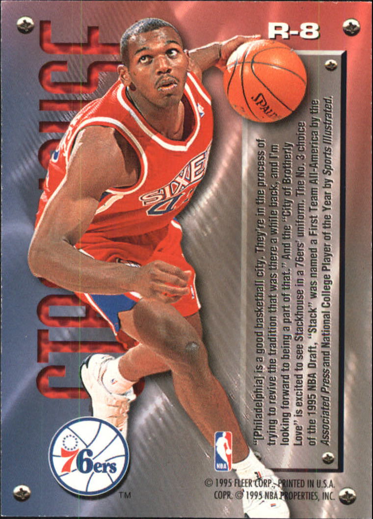 1995-96 Metal Rookie Roll Call #R8 Jerry Stackhouse back image