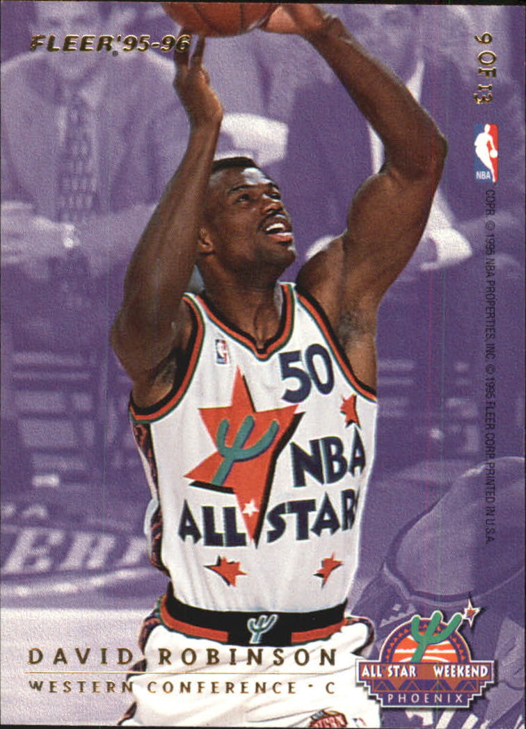 1995-96 Fleer All-Stars #9 Patrick Ewing/David Robinson back image