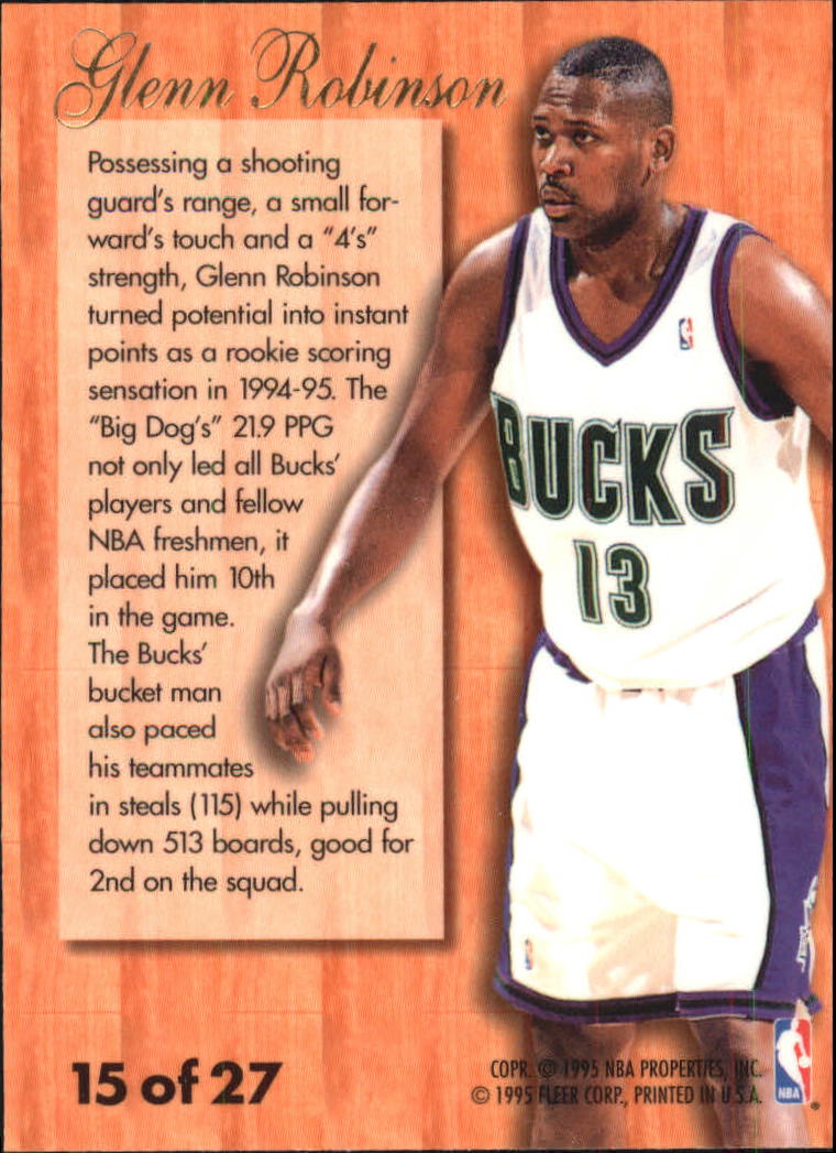 1995-96 Fleer Flair Hardwood Leaders #15 Glenn Robinson