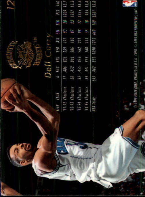 1995-96 Flair #12 Dell Curry back image