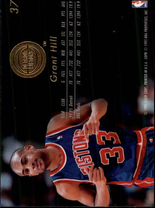 1995-96 Flair #37 Grant Hill back image