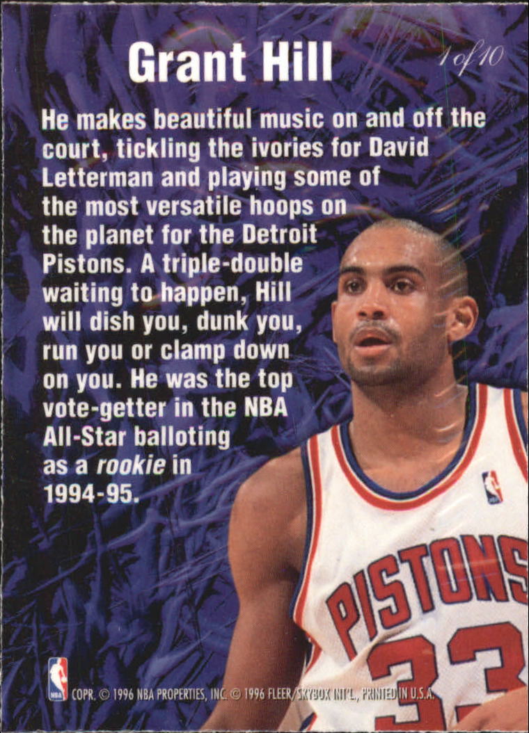 1995-96 Flair Anticipation #1 Grant Hill back image